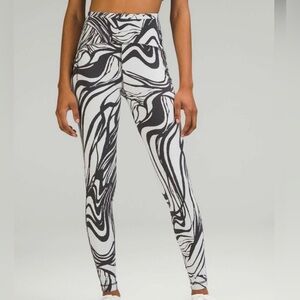 lululemon athletica Black and White Swirl Leggings